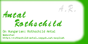 antal rothschild business card